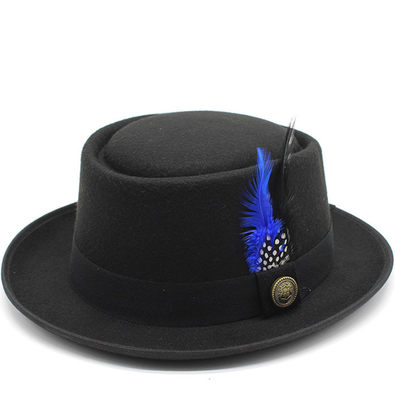 Fedora Hat Wool - Chapeau Vintage à Large Bord en