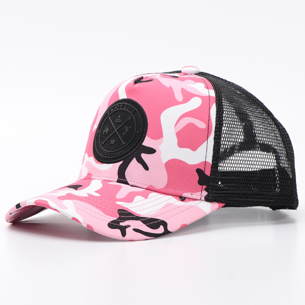 Trucker Cap Mesh - Casquette décontractée en maille patchwork camouflage,