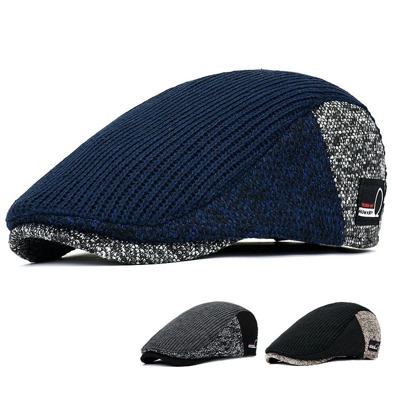 Dad Hat Cotton - Casquette octogonale à chevrons pour hommes,