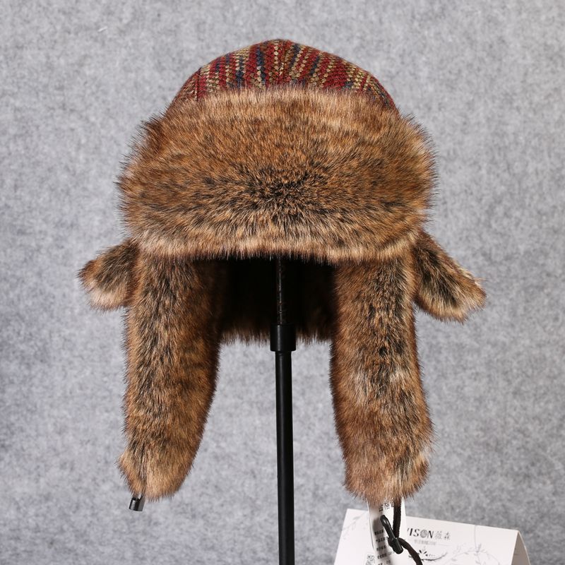 Trapper Hat Ear Flap - Chapeau de bombardier Rex en fourrure
