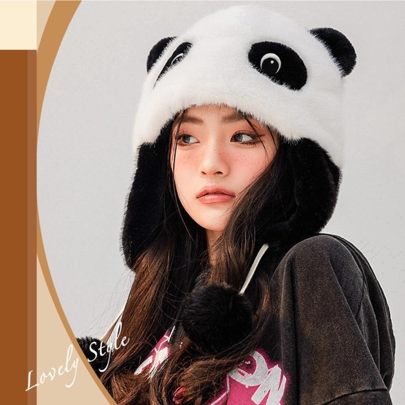 Panda Ear Hat Panda Earflap Ha - Trapper Hat Ear Flap avis et prix