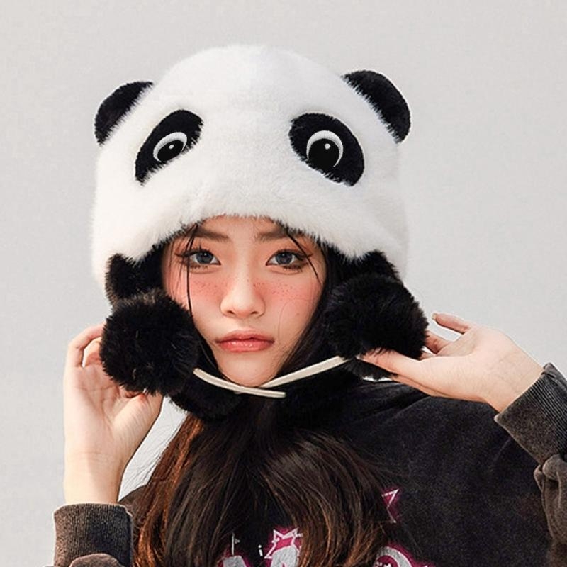 Panda Ear Hat Panda Earflap Ha - Trapper Hat Ear Flap avis et prix