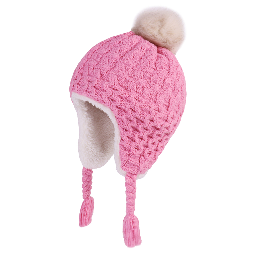 Bonnet à Pompon en Fausse Four - Trapper Hat Ear Flap avis et prix